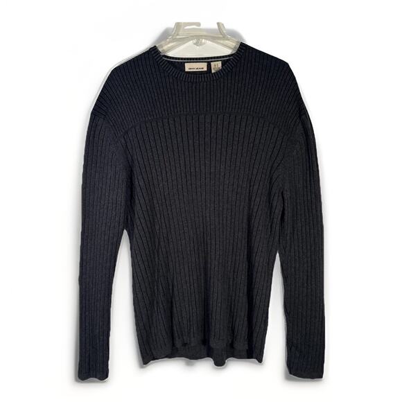 DKNY Jeans Men’s Black Rib Knit Pullover Gorpcore Classicore Y2K Sweater XL - Picture 1 of 4